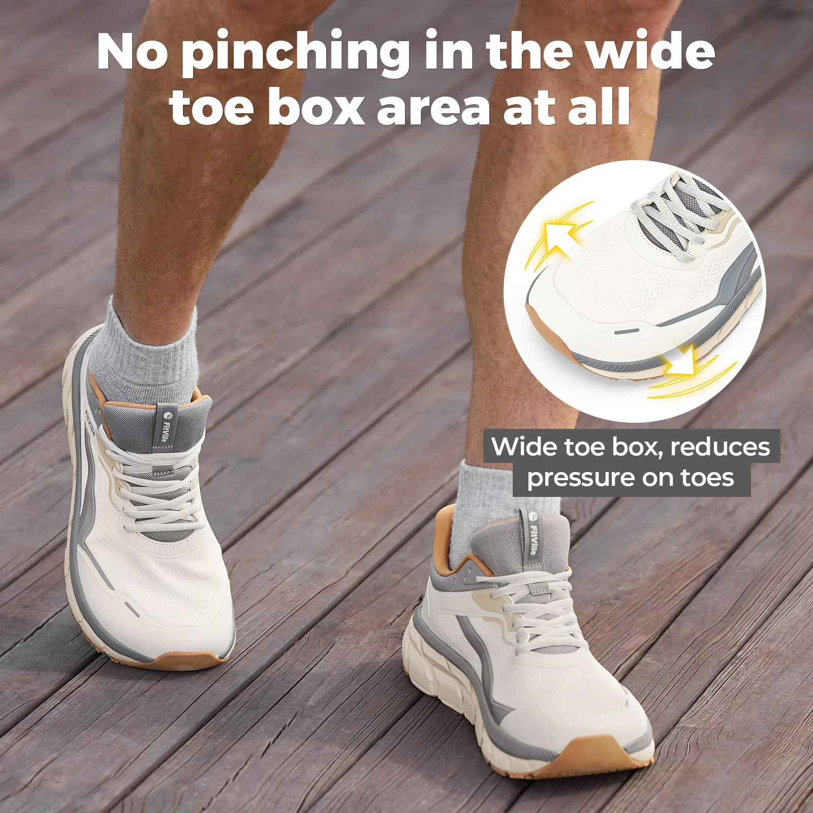 Scarpe sportive da uomo FitVil - Wide Toe Box Running Sneakers recensione e prezzo