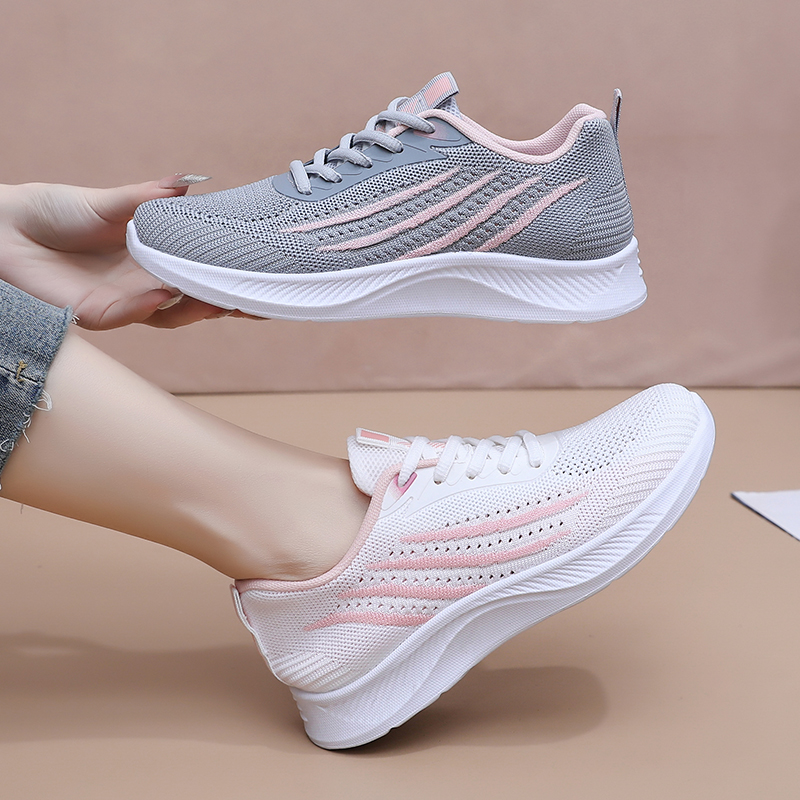 Sneakers casual da donna in re - Knit Fabric Lace Up Sneakers recensione e prezzo